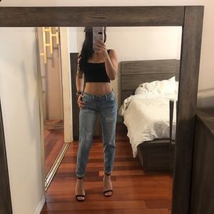 Old navy patched boyfriend skinny jeans